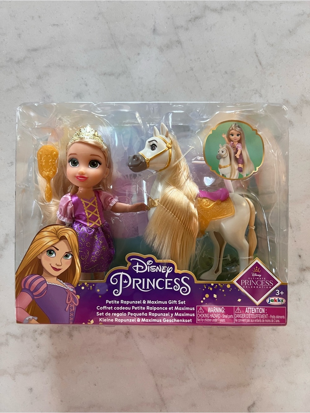 Disney Rapunzel Petite Doll & Maximus Horse Set - Purple, Gold, Blonde